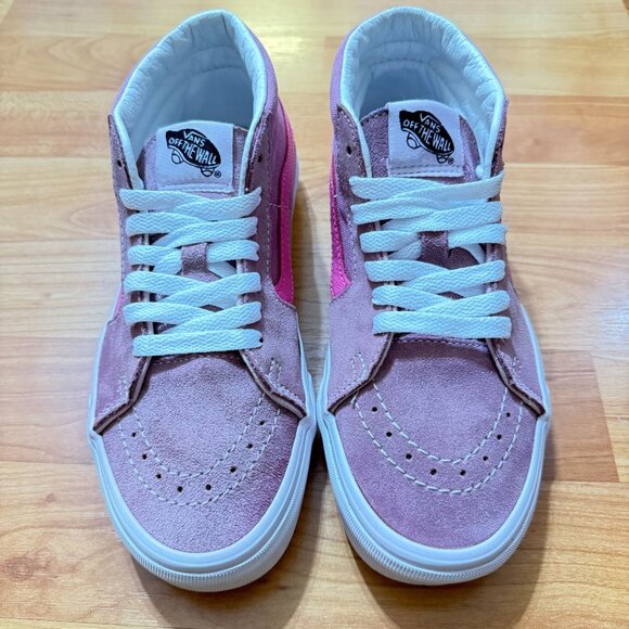 Vans Sk8 Mid 'Nostaglia Rose High-Top Sneakers Size 7 Skate Shoes Excellent - Picture 7 of 10